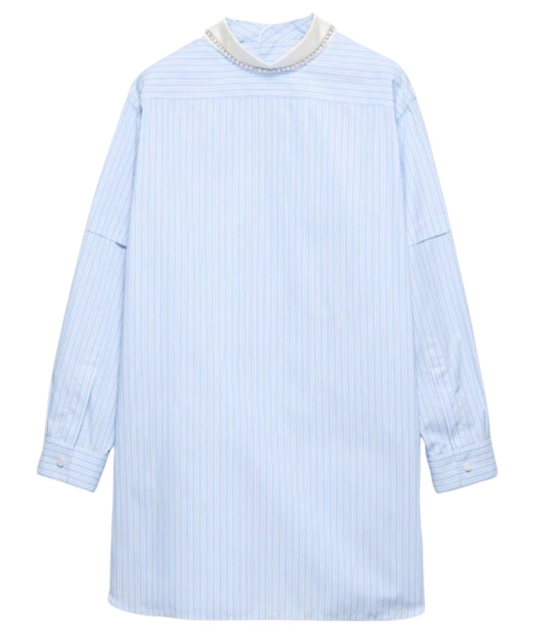 PRADA Синее хлопковое повседневное платье, фото 1