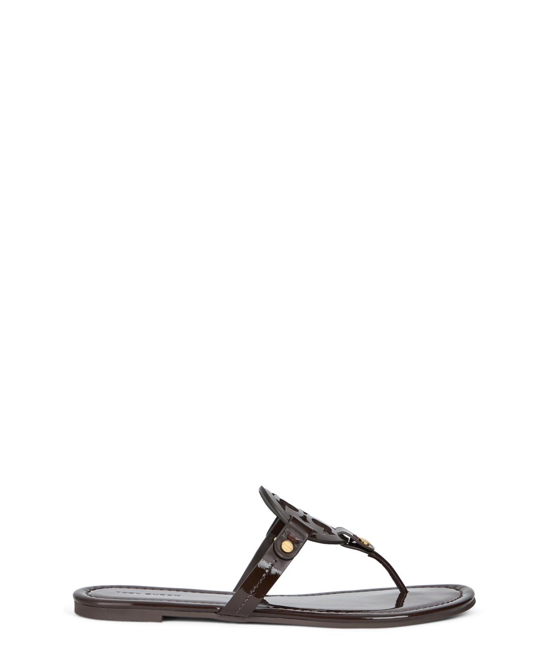 TORY BURCH Коричневые кожаные сандалии, фото 1