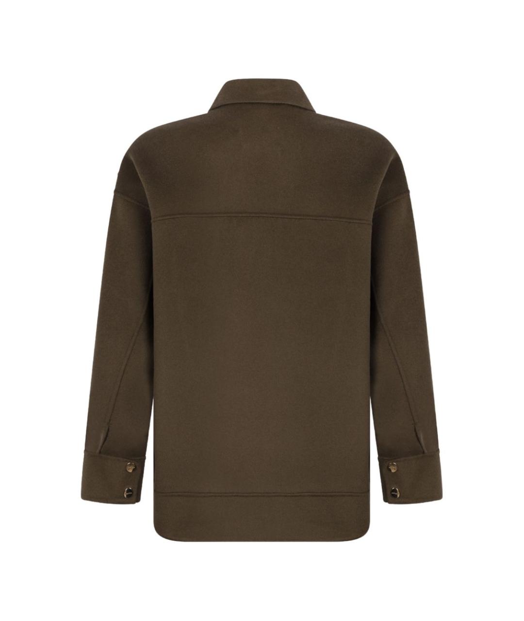 MAX MARA STUDIO Зеленая шерстяная куртка, фото 4
