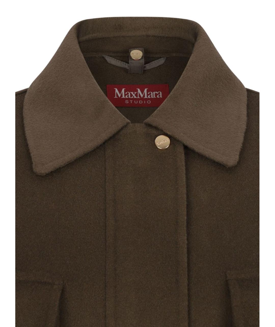 MAX MARA STUDIO Зеленая шерстяная куртка, фото 3