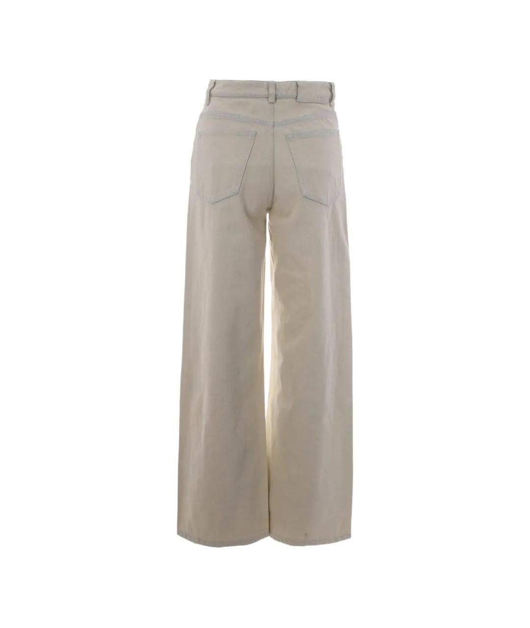 A.P.C. Бежевые хлопковые прямые брюки, фото 2