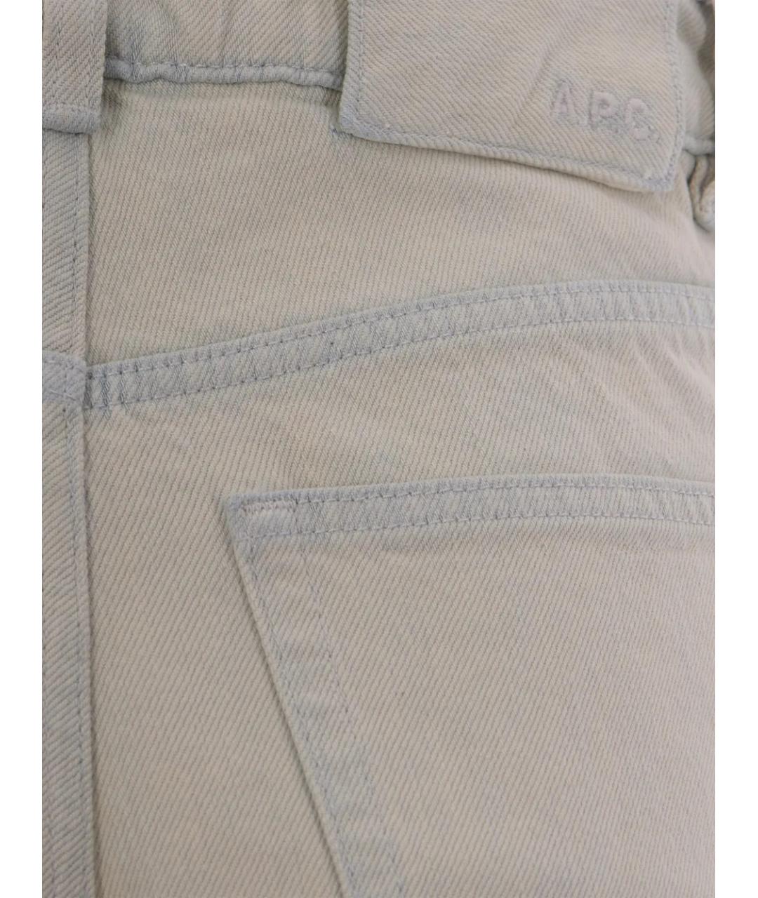 A.P.C. Бежевые хлопковые прямые брюки, фото 3