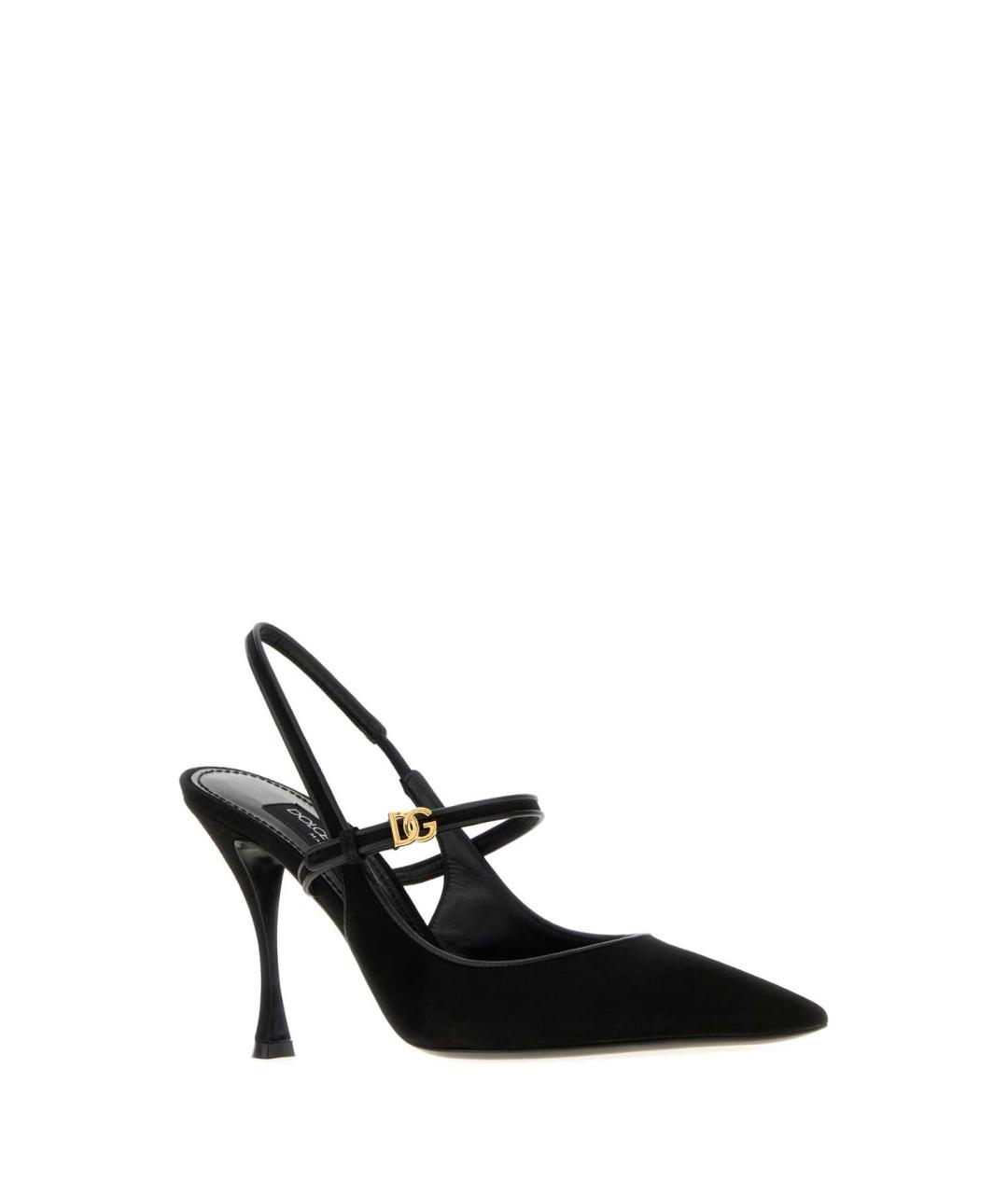 DOLCE&GABBANA Черные замшевые мюли, фото 2