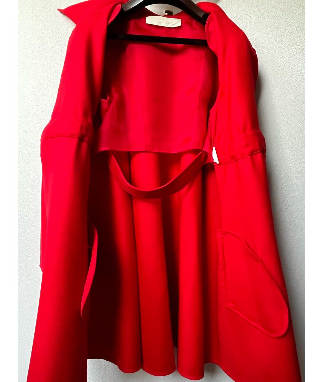 VALENTINO Красное шерстяное пальто, фото 5