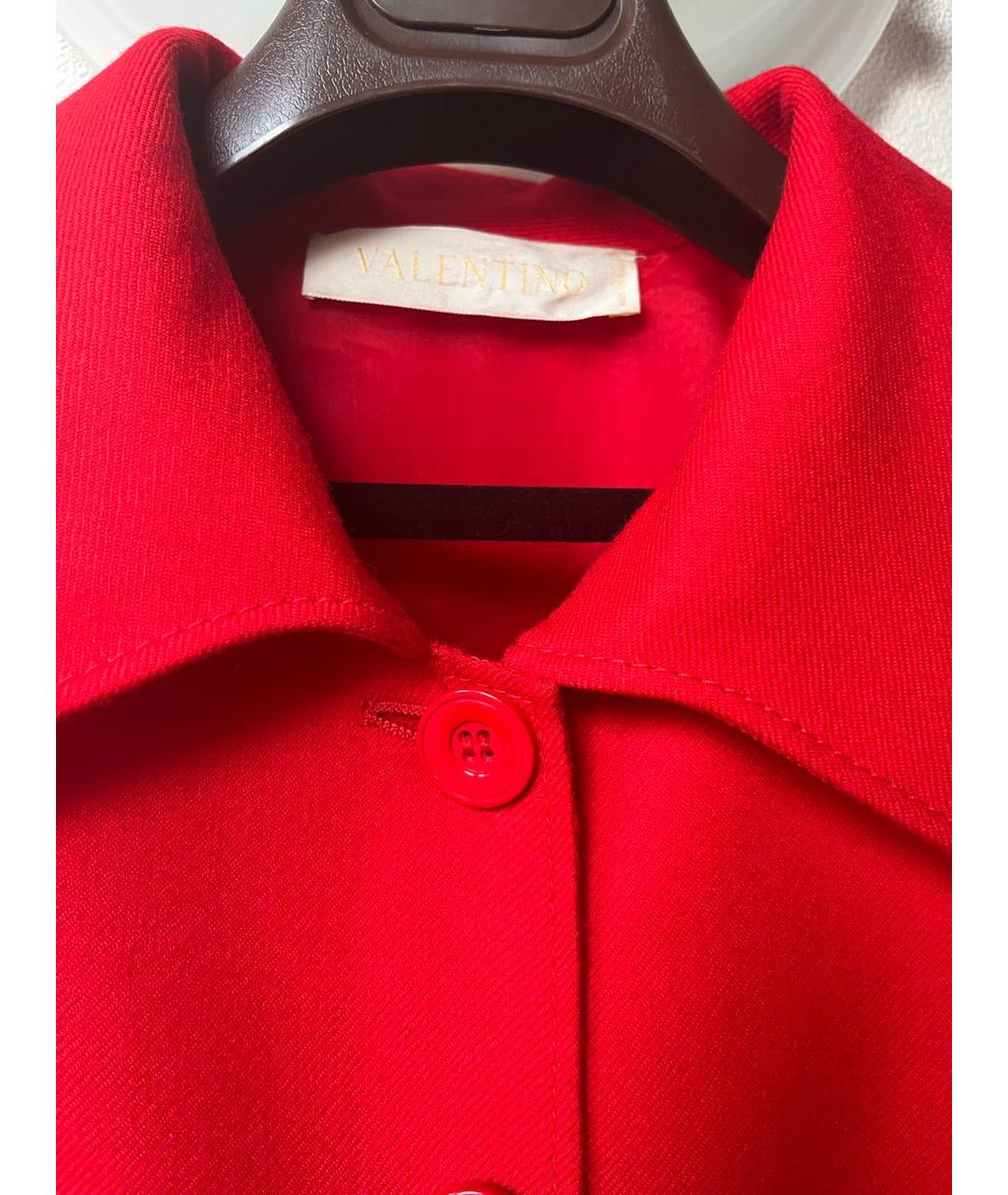 VALENTINO Красное шерстяное пальто, фото 2