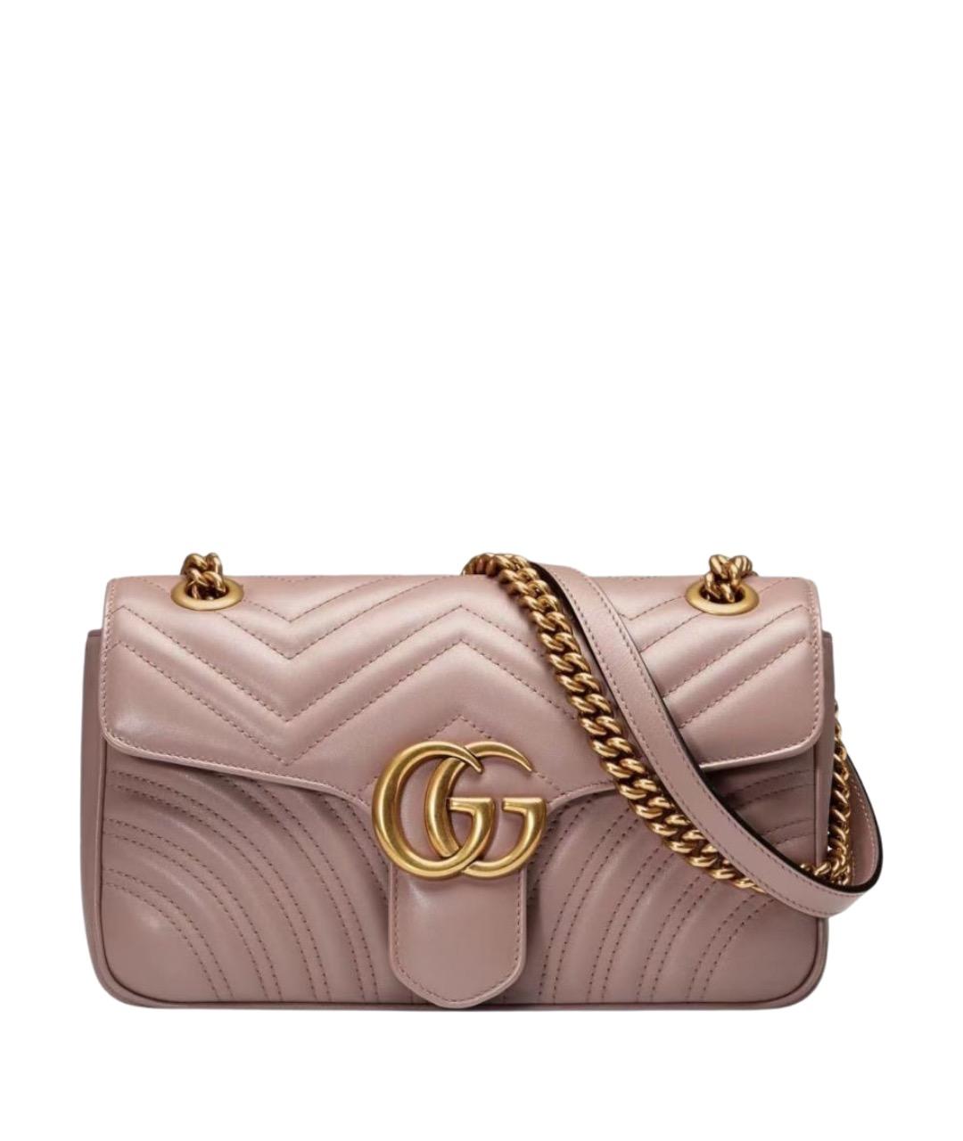 GUCCI Розовая кожаная сумка через плечо, фото 1