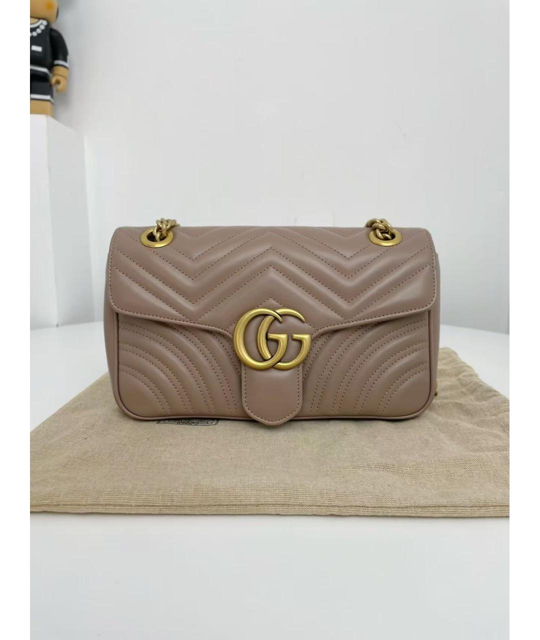 GUCCI Розовая кожаная сумка через плечо, фото 2