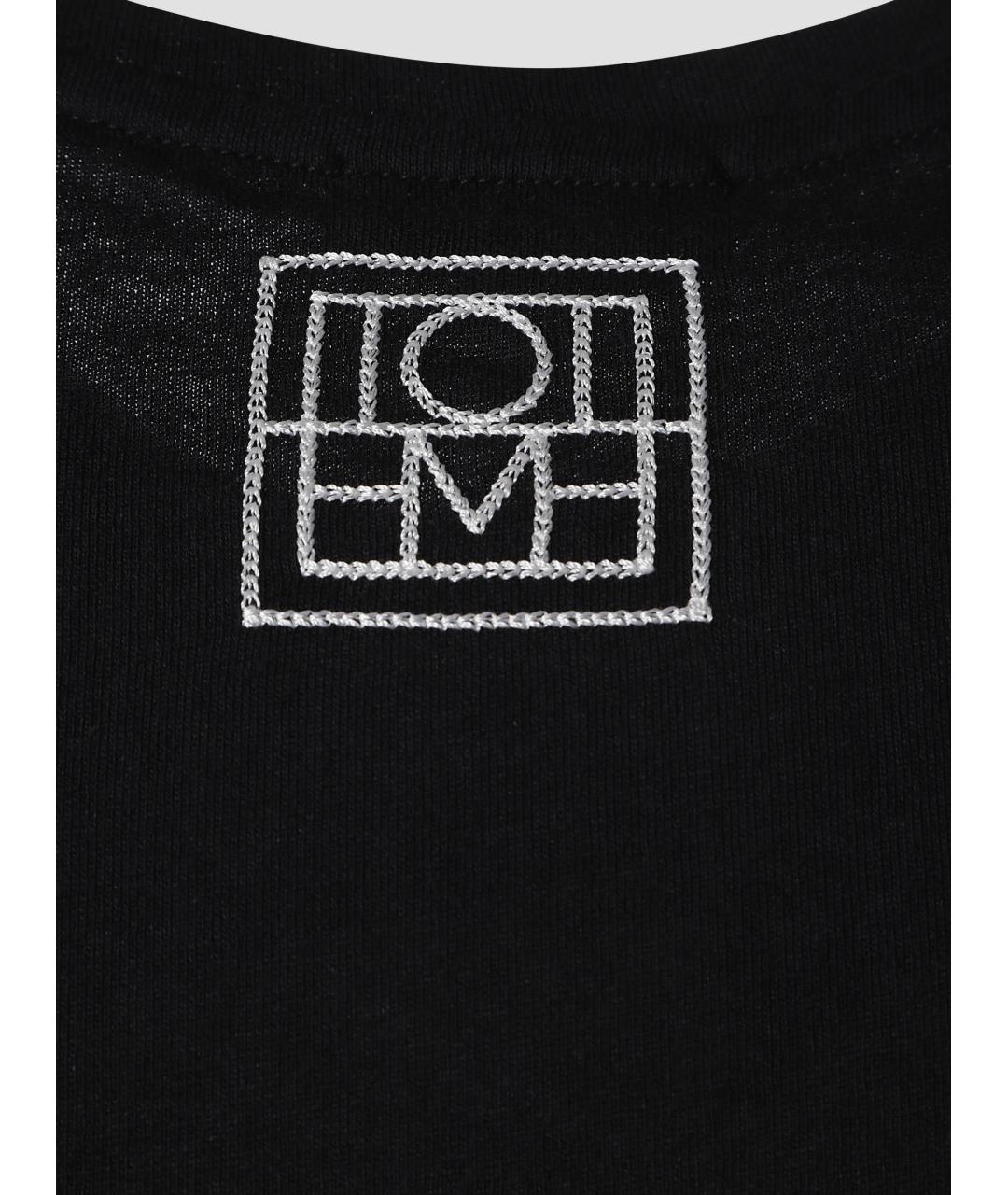 TOTEME Черная хлопковая футболка, фото 3