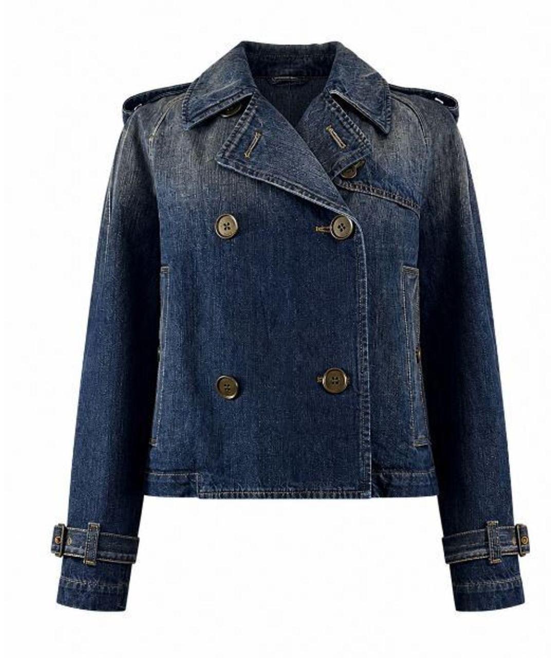 BURBERRY Синяя деним куртка, фото 1