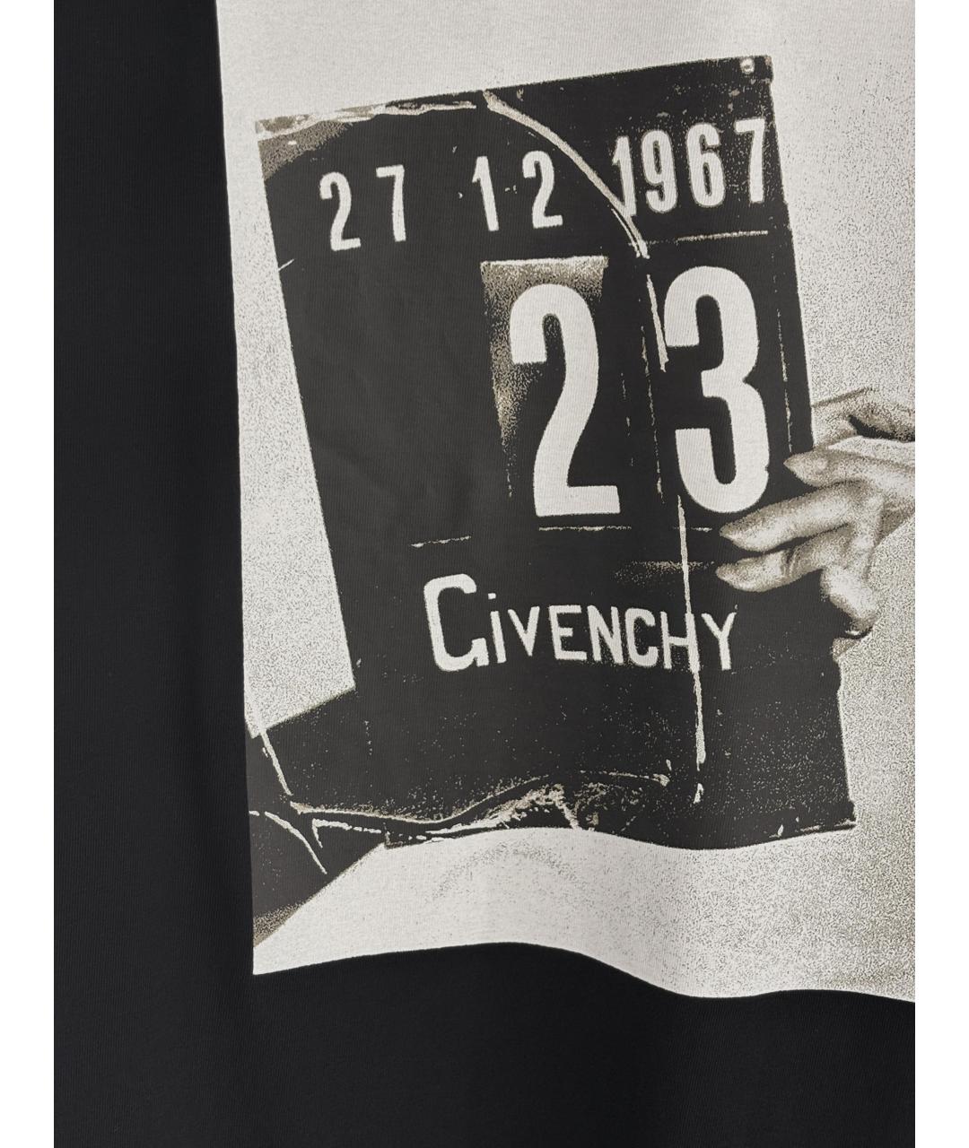 GIVENCHY Черная хлопковая футболка, фото 3