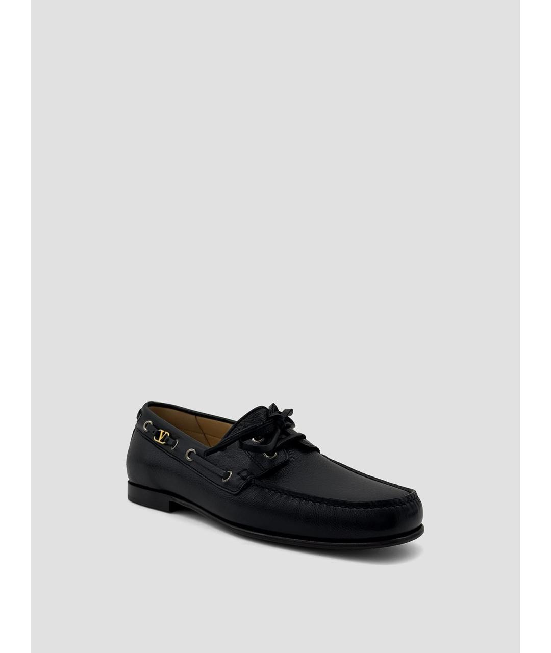 VALENTINO Черные кожаные лоферы, фото 2