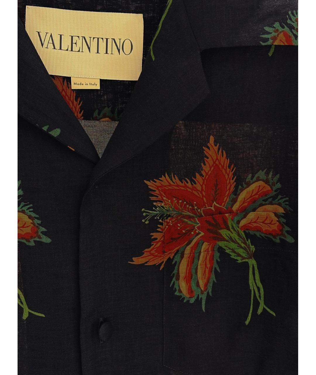 VALENTINO Мульти льняная кэжуал рубашка, фото 3