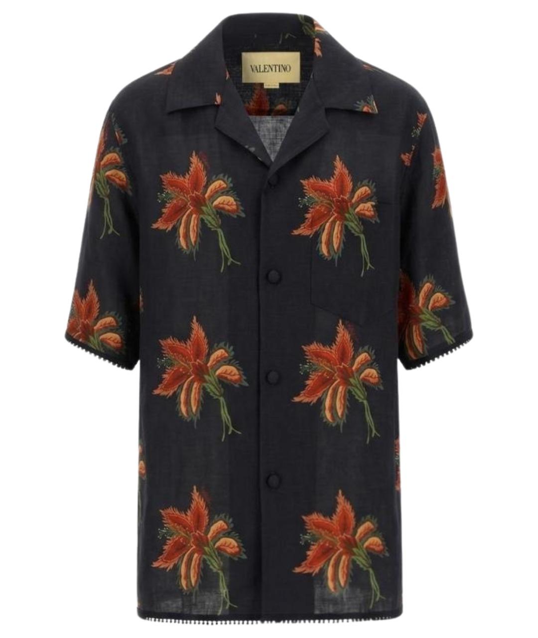 VALENTINO Мульти льняная кэжуал рубашка, фото 1