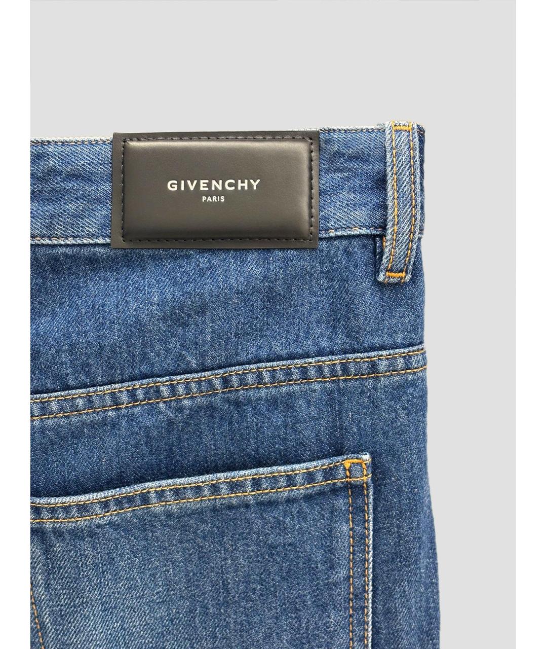 GIVENCHY Синие хлопковые прямые джинсы, фото 3