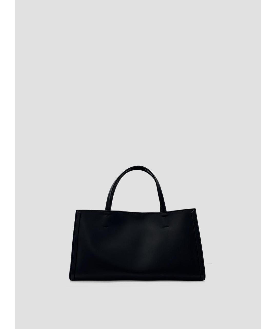 PHOEBE PHILO Черная кожаная сумка тоут, фото 2