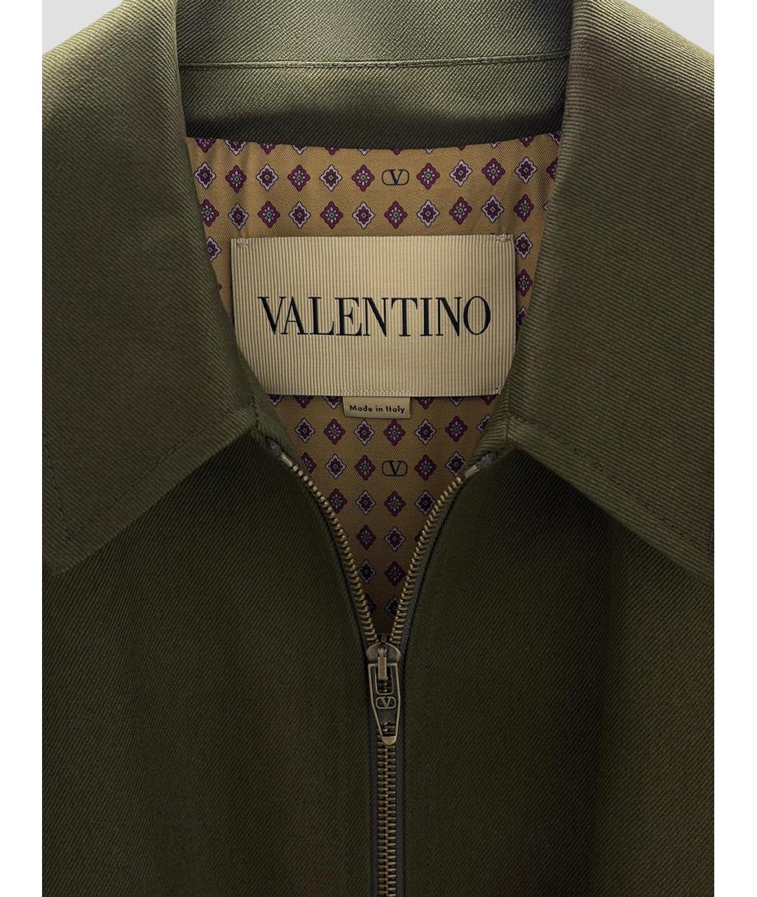 VALENTINO Хаки хлопковая куртка, фото 3