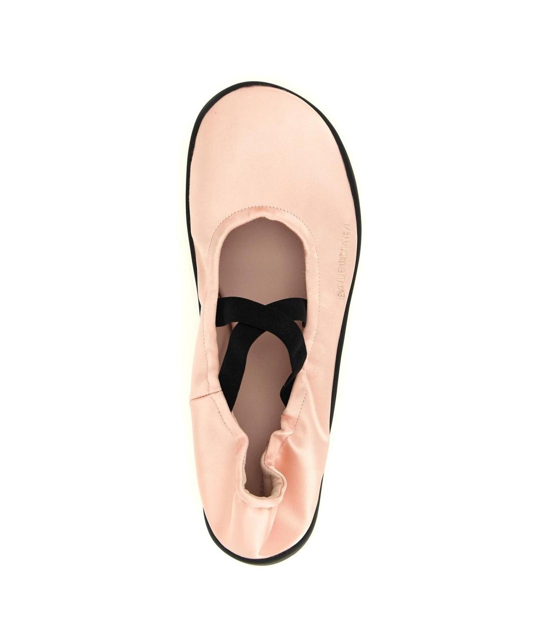 BALENCIAGA Розовые текстильные балетки, фото 2