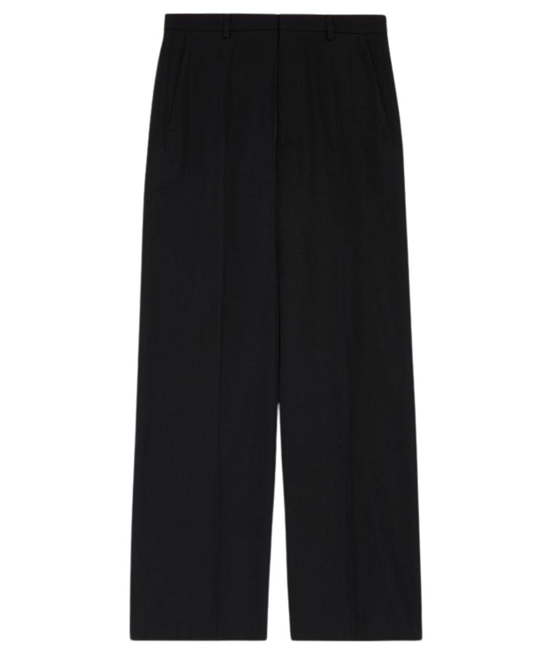 BALENCIAGA Черные прямые брюки, фото 1