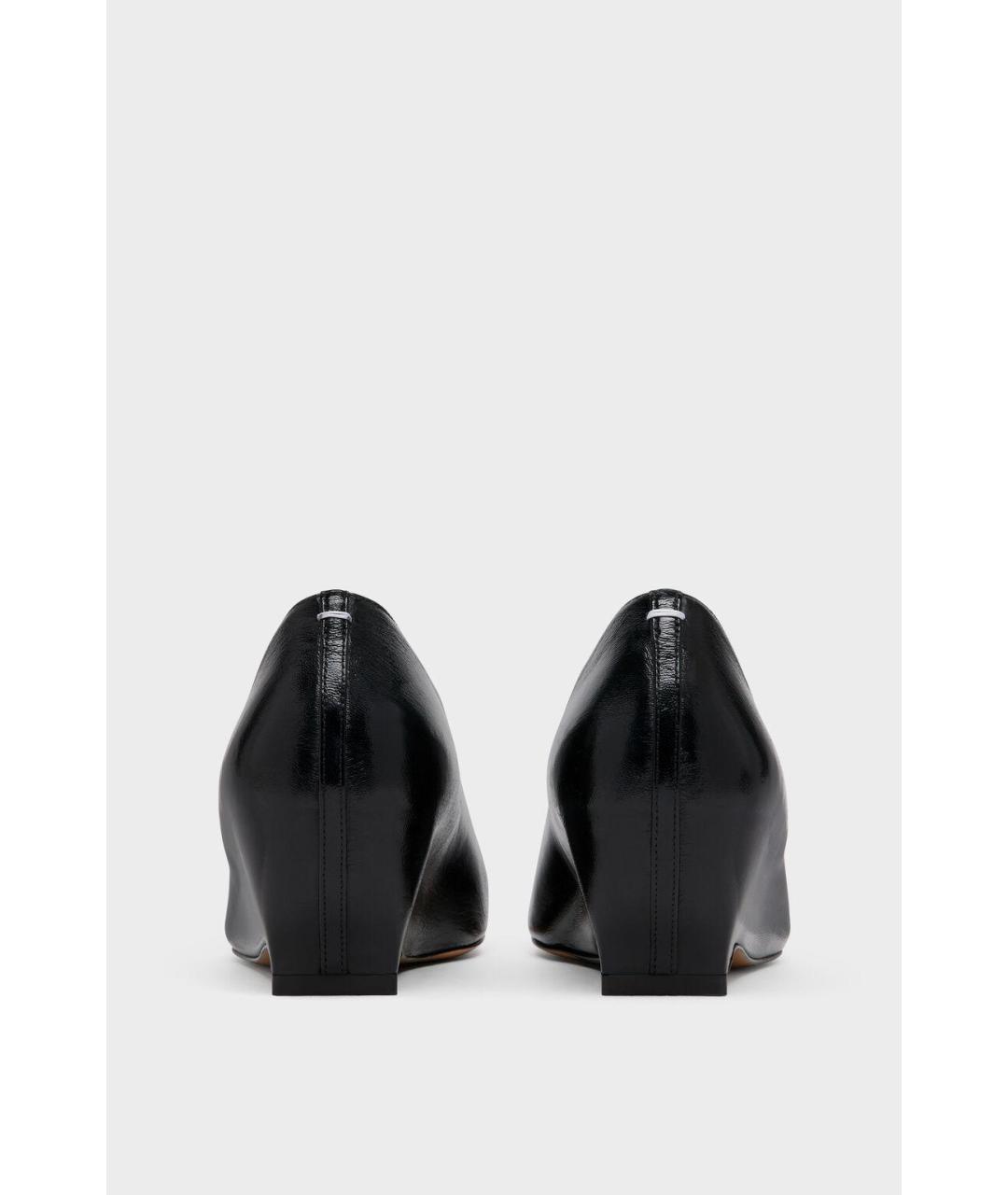 MAISON MARGIELA Черные кожаные туфли, фото 3