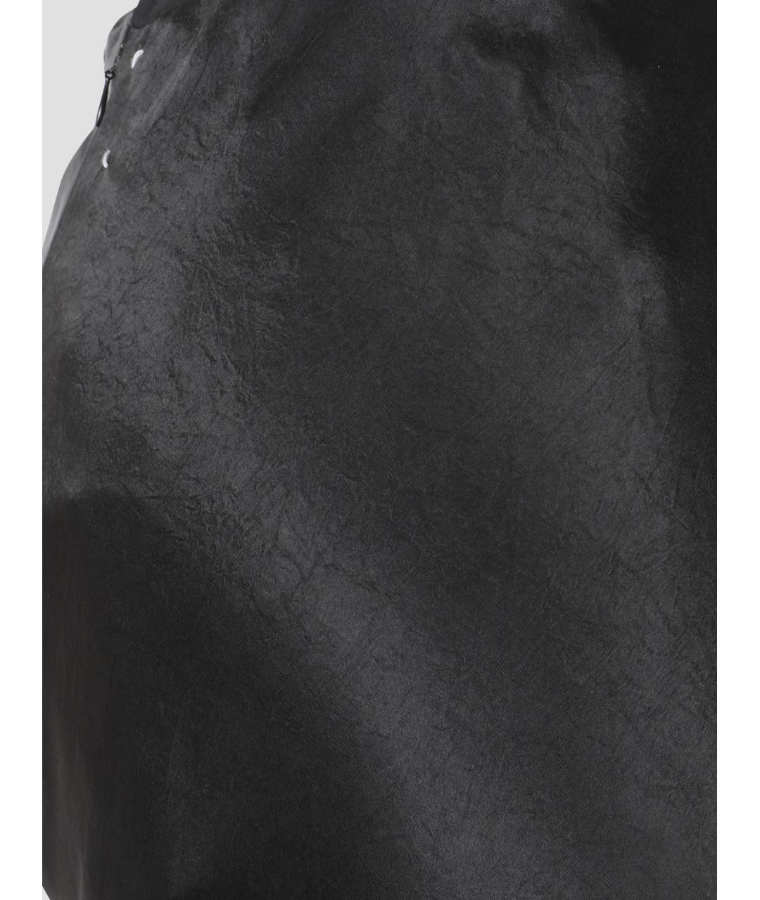 MAISON MARGIELA Черная ацетатная юбка миди, фото 3