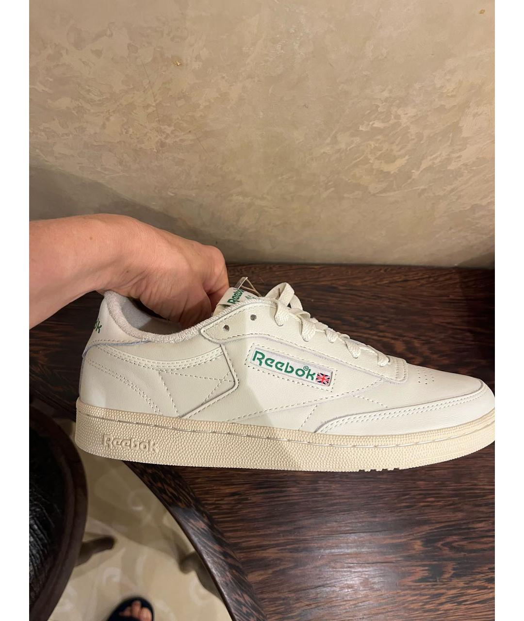 REEBOK Белые кожаные кроссовки, фото 5