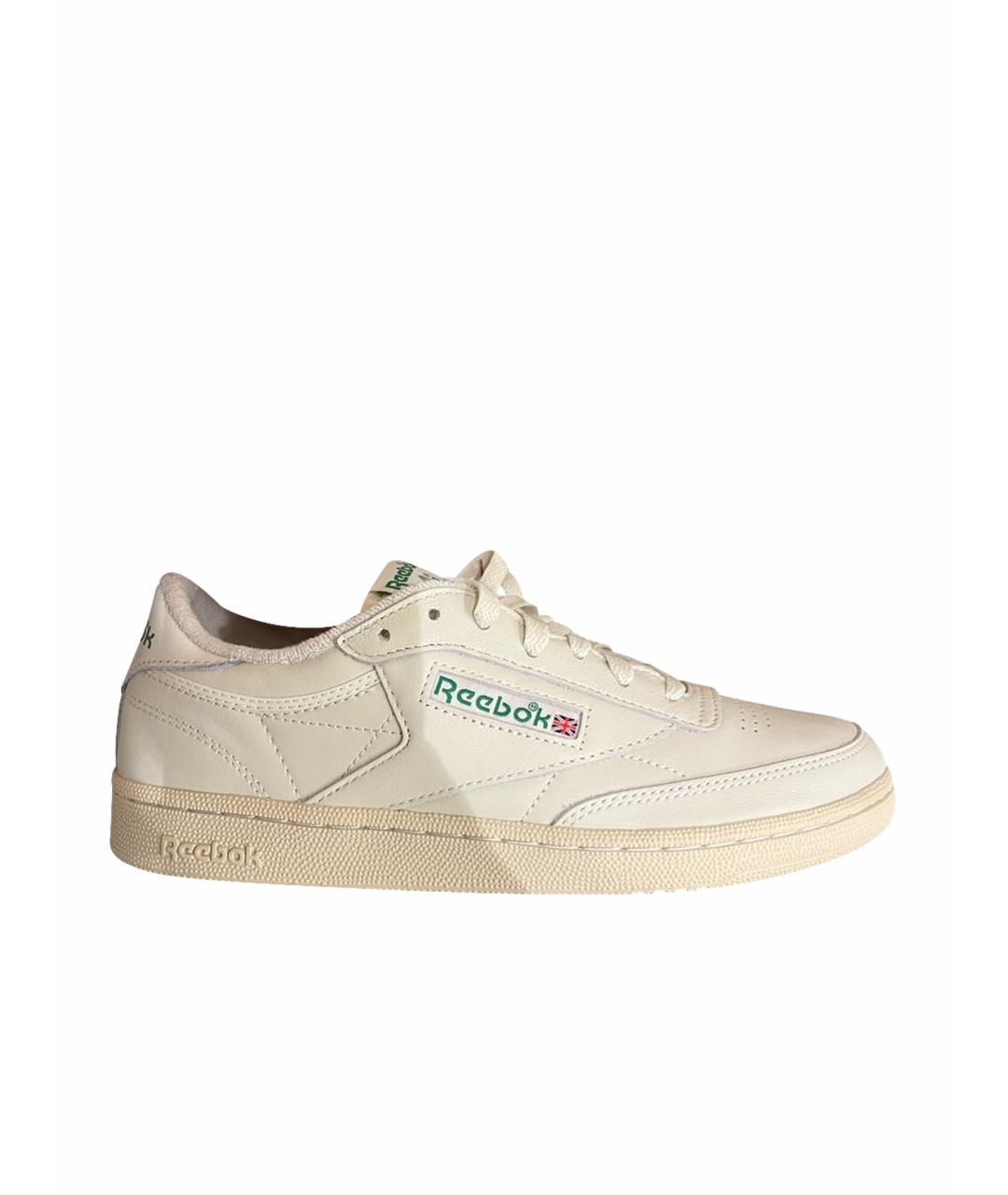 REEBOK Белые кожаные кроссовки, фото 1