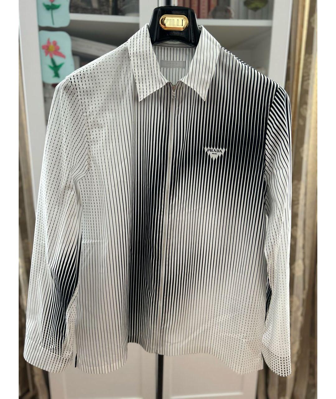 PRADA Белая хлопковая кэжуал рубашка, фото 4