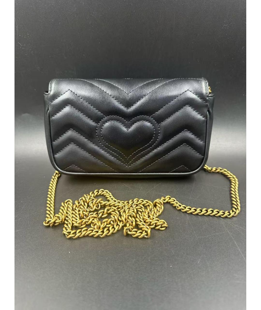 GUCCI Черная кожаная сумка через плечо, фото 4
