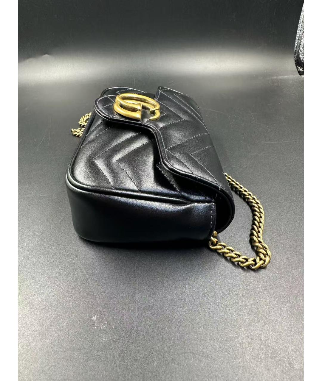 GUCCI Черная кожаная сумка через плечо, фото 3