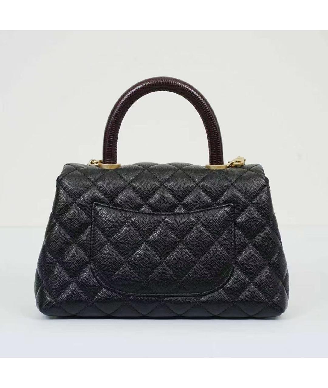 CHANEL Черная кожаная сумка через плечо, фото 4