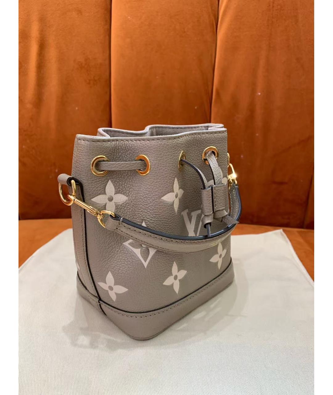 LOUIS VUITTON Бежевая кожаная сумка через плечо, фото 2