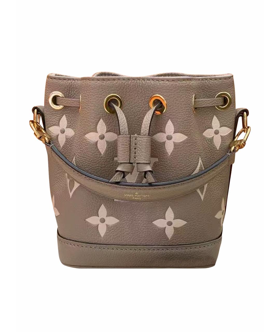 LOUIS VUITTON Бежевая кожаная сумка через плечо, фото 1