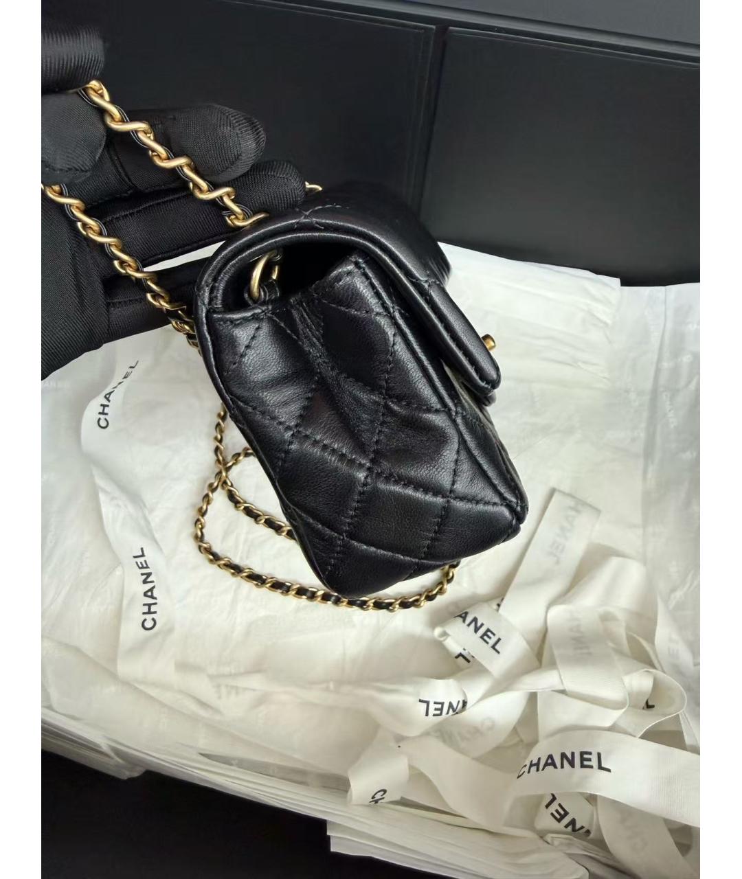CHANEL Черная кожаная сумка через плечо, фото 4