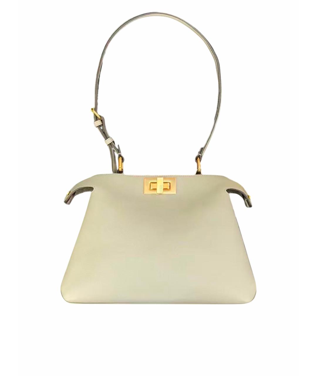 FENDI Салатовая кожаная сумка через плечо, фото 1