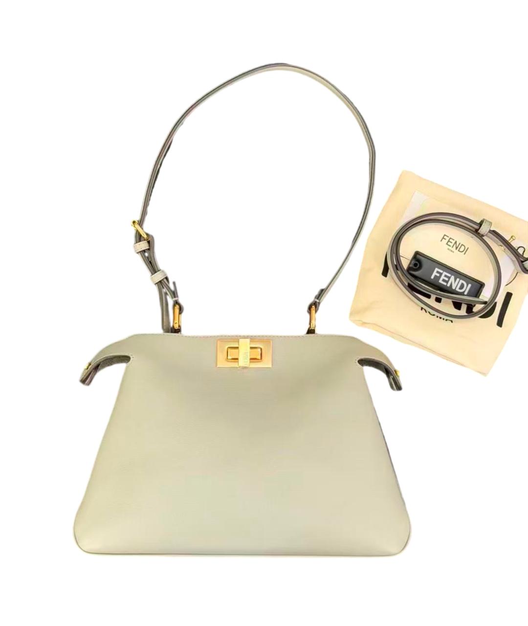 FENDI Салатовая кожаная сумка через плечо, фото 6