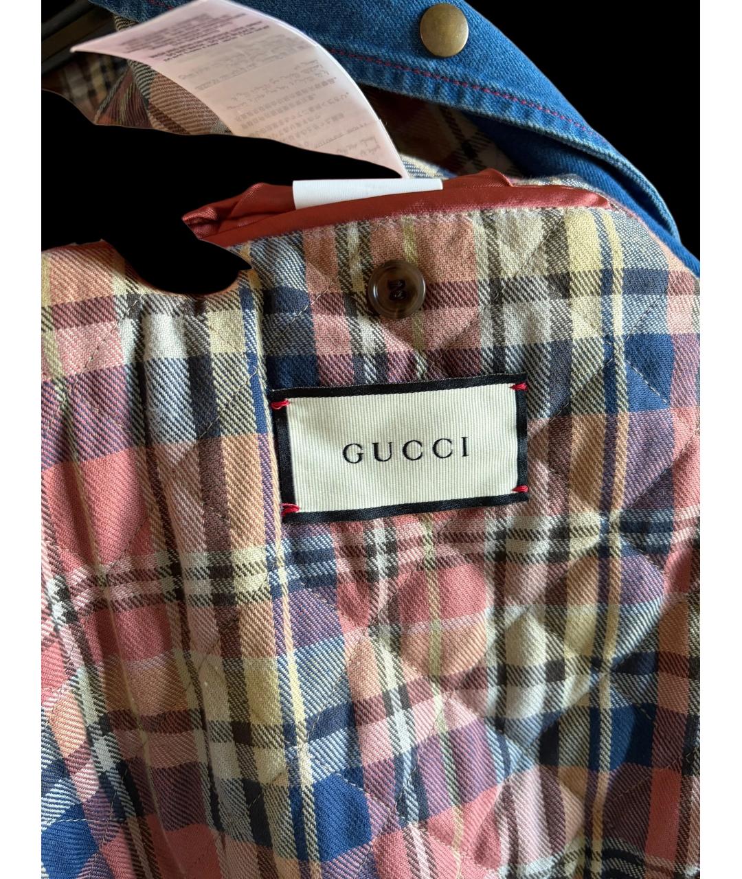 GUCCI Синяя деним куртка, фото 5