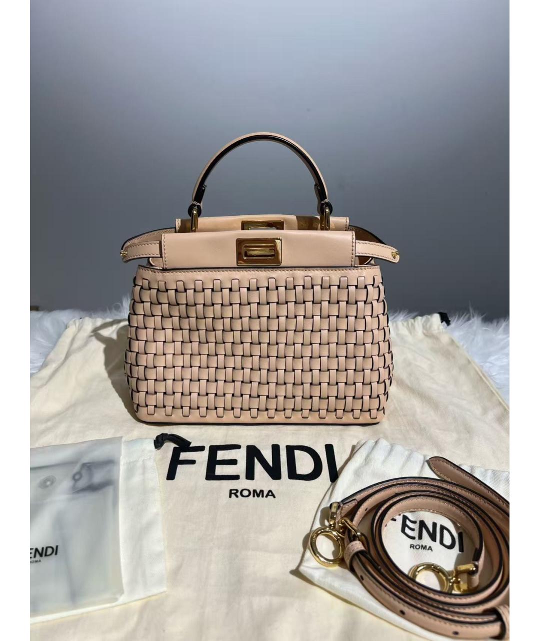 FENDI Розовая сумка с короткими ручками, фото 2