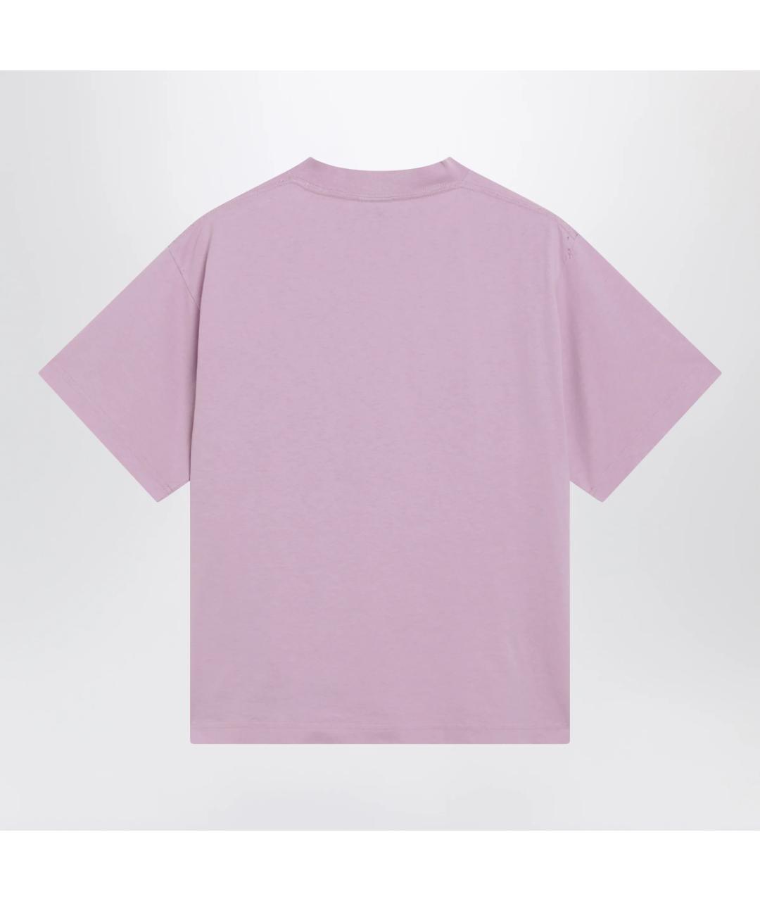 BALENCIAGA Розовая хлопковая футболка, фото 2