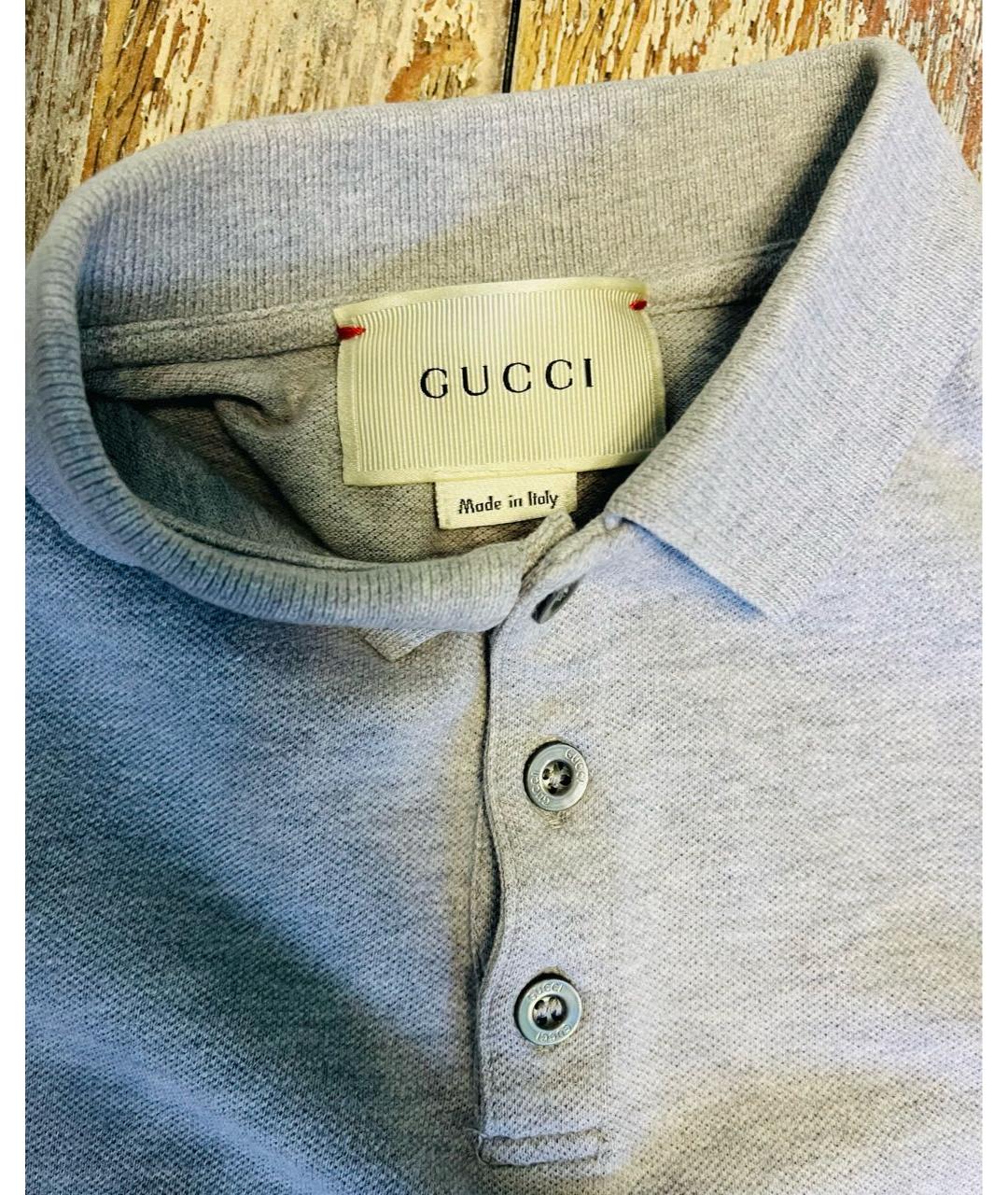 GUCCI Серая хлопковая детская футболка, фото 2