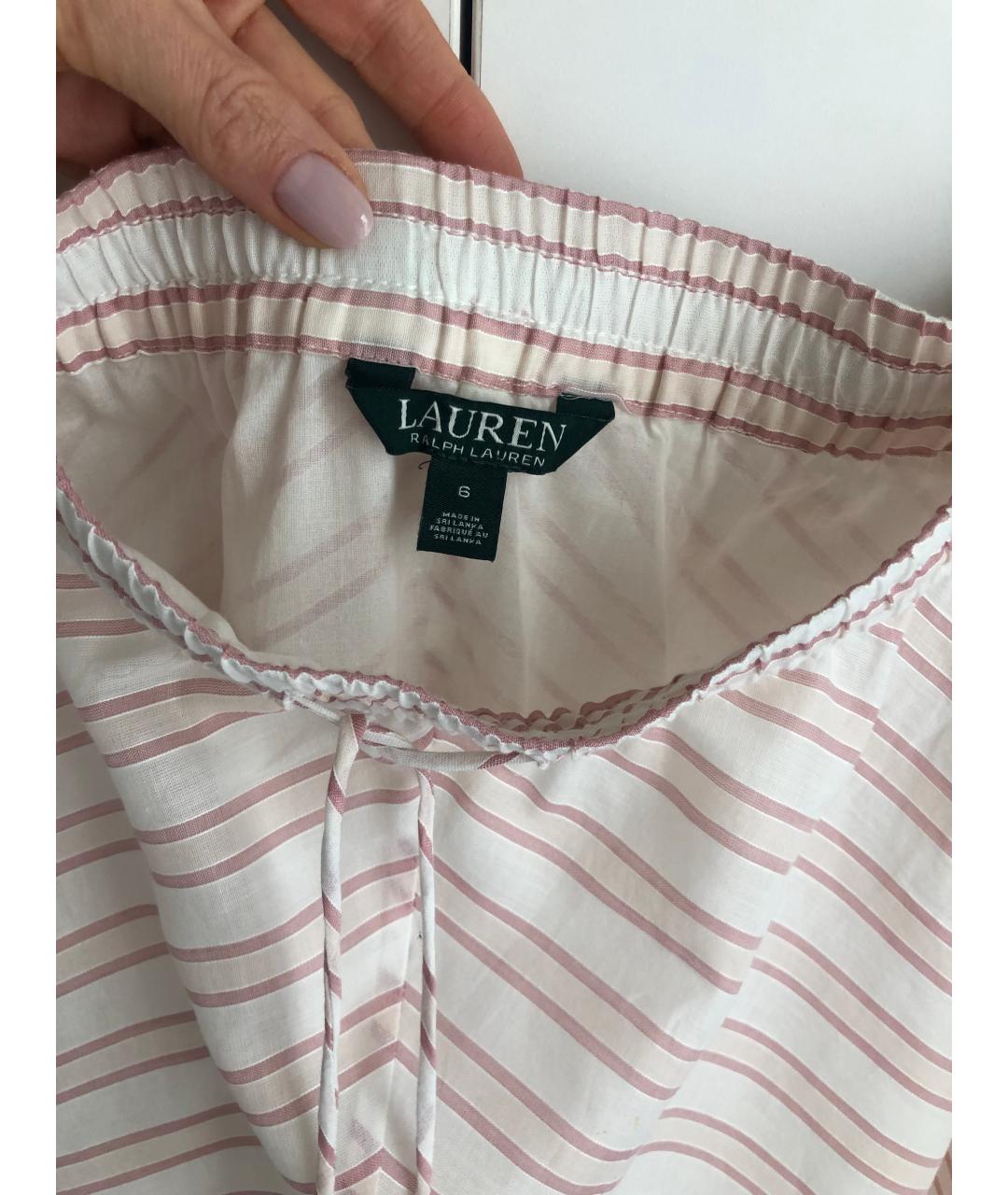 RALPH LAUREN Розовая хлопковая юбка миди, фото 5