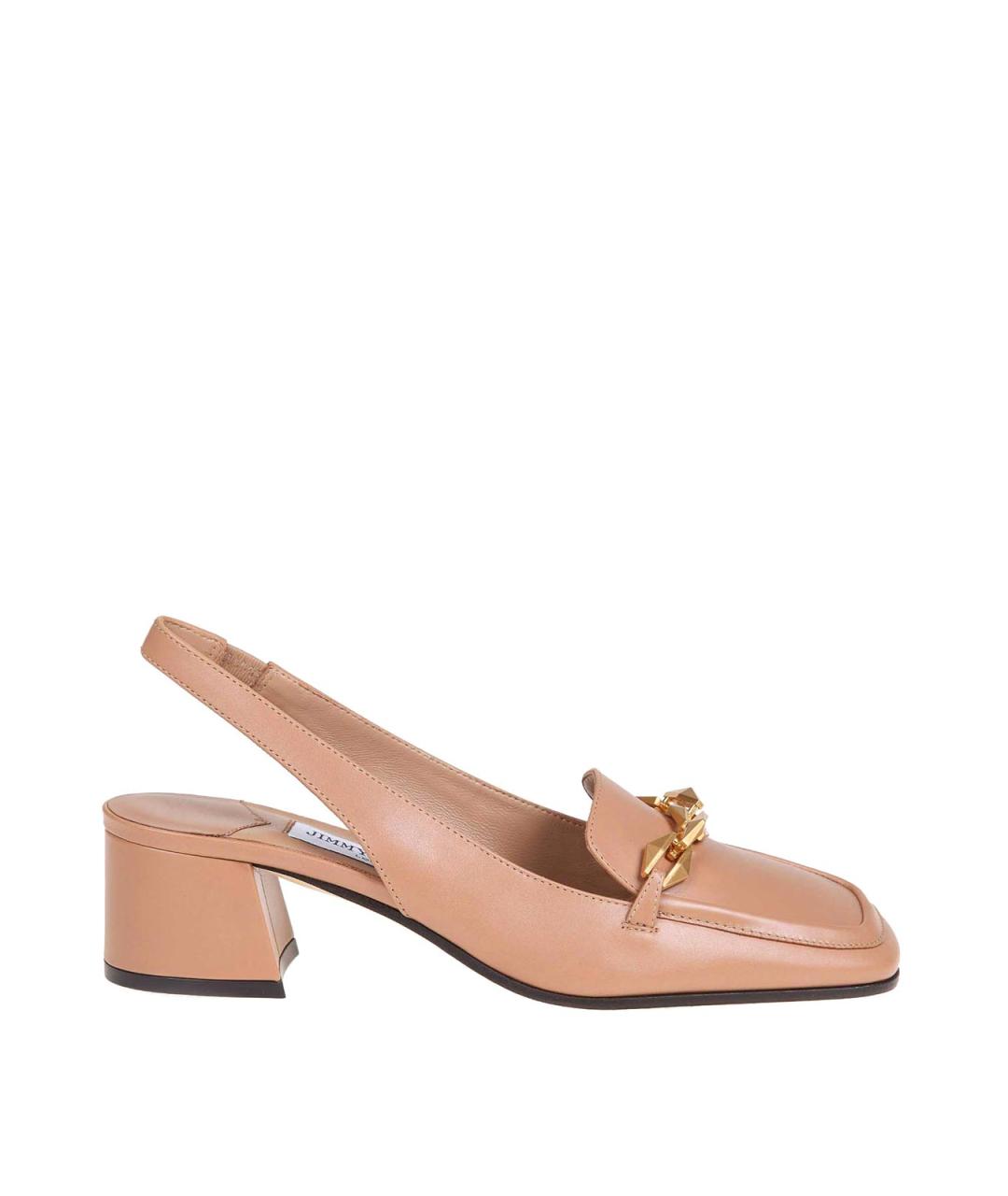 JIMMY CHOO Бежевые кожаные сандалии, фото 1