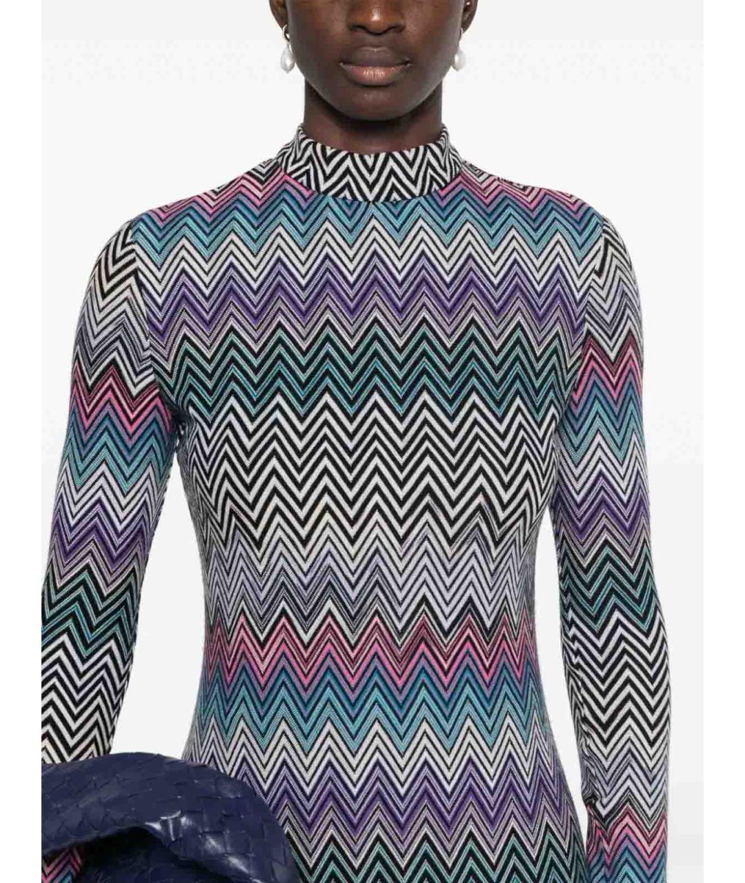 MISSONI Мульти шерстяное повседневное платье, фото 3
