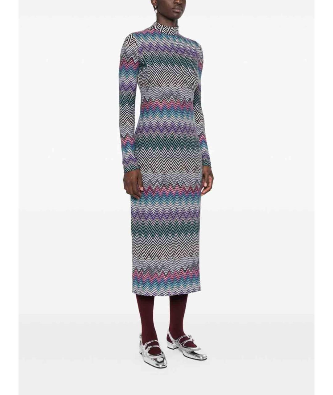 MISSONI Мульти шерстяное повседневное платье, фото 4