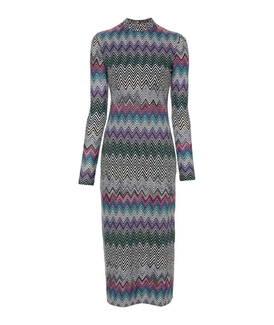 MISSONI Мульти шерстяное повседневное платье, фото 1