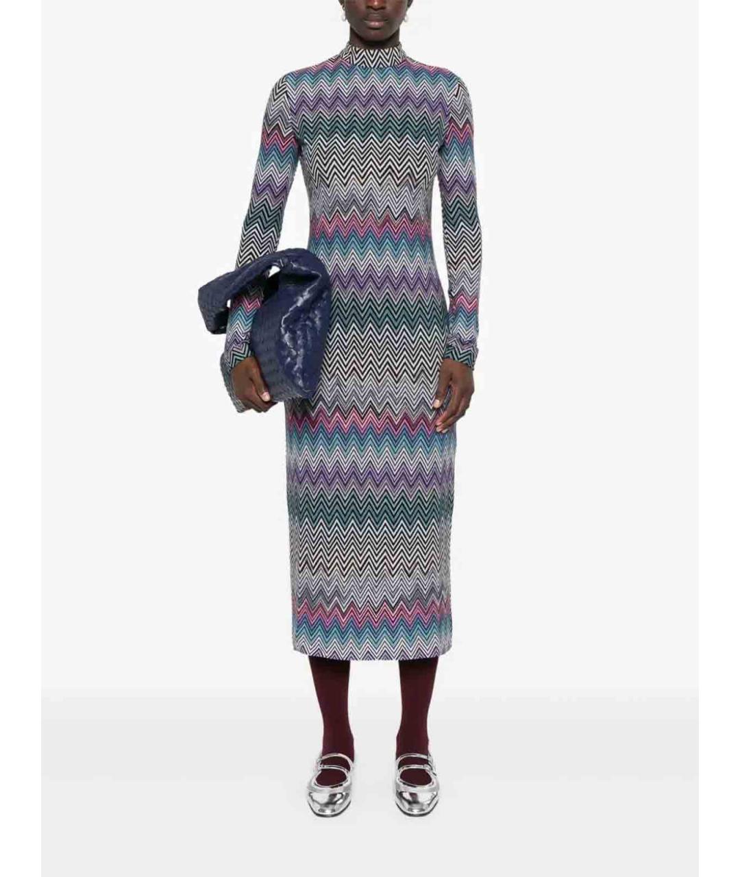 MISSONI Мульти шерстяное повседневное платье, фото 5