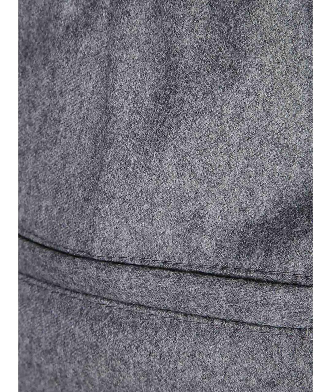 BRUNELLO CUCINELLI Серые шерстяные повседневные брюки, фото 3