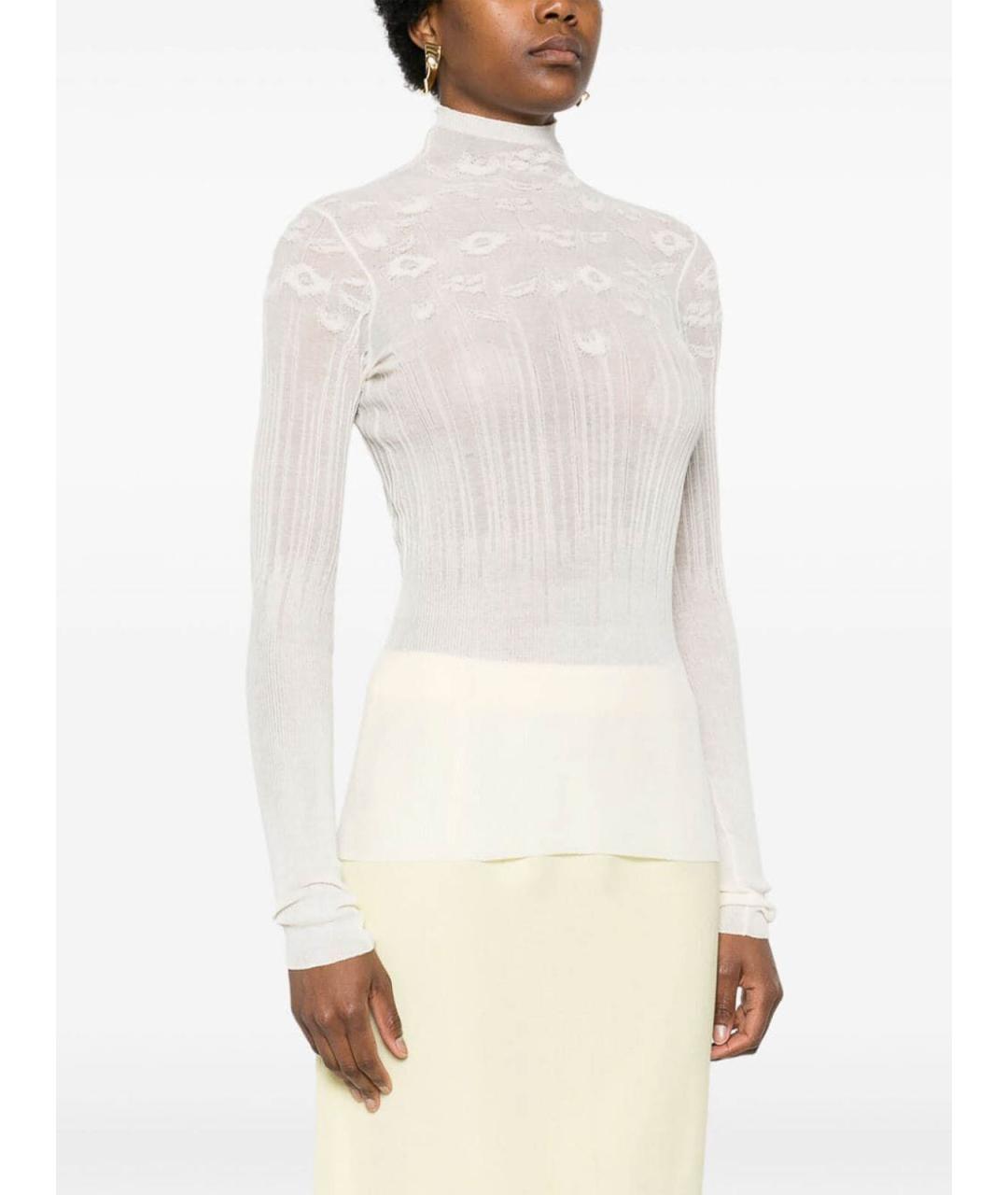 BOTTEGA VENETA Белая водолазка, фото 4