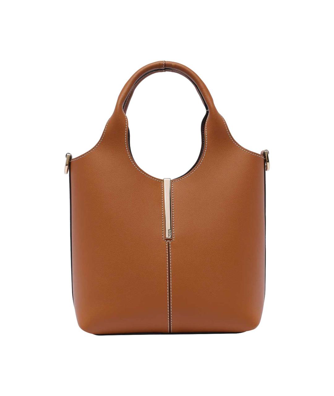 TOD'S Коричневая кожаная сумка тоут, фото 1
