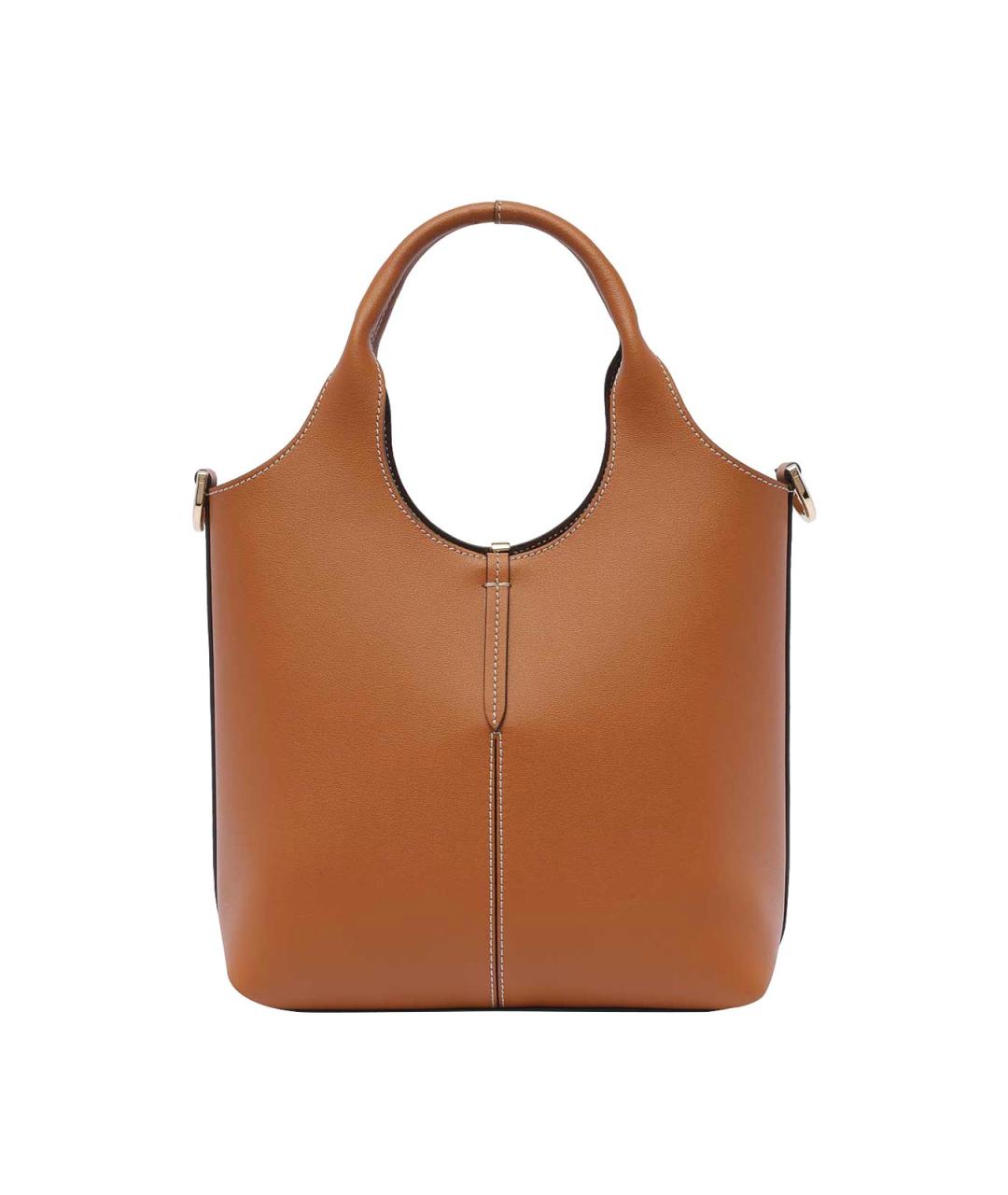 TOD'S Коричневая кожаная сумка тоут, фото 3