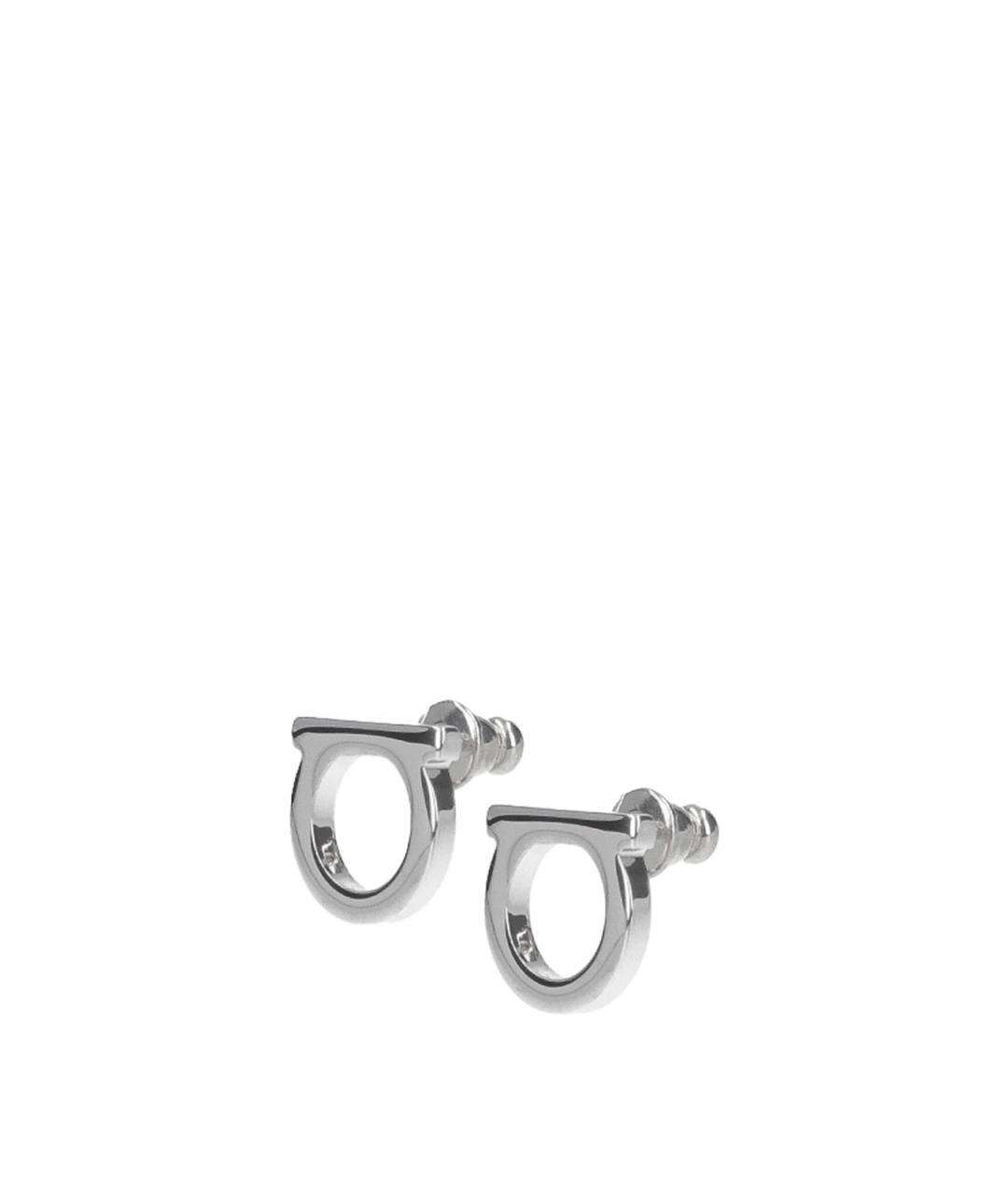 FERRAGAMO Серебряные металлические серьги, фото 1